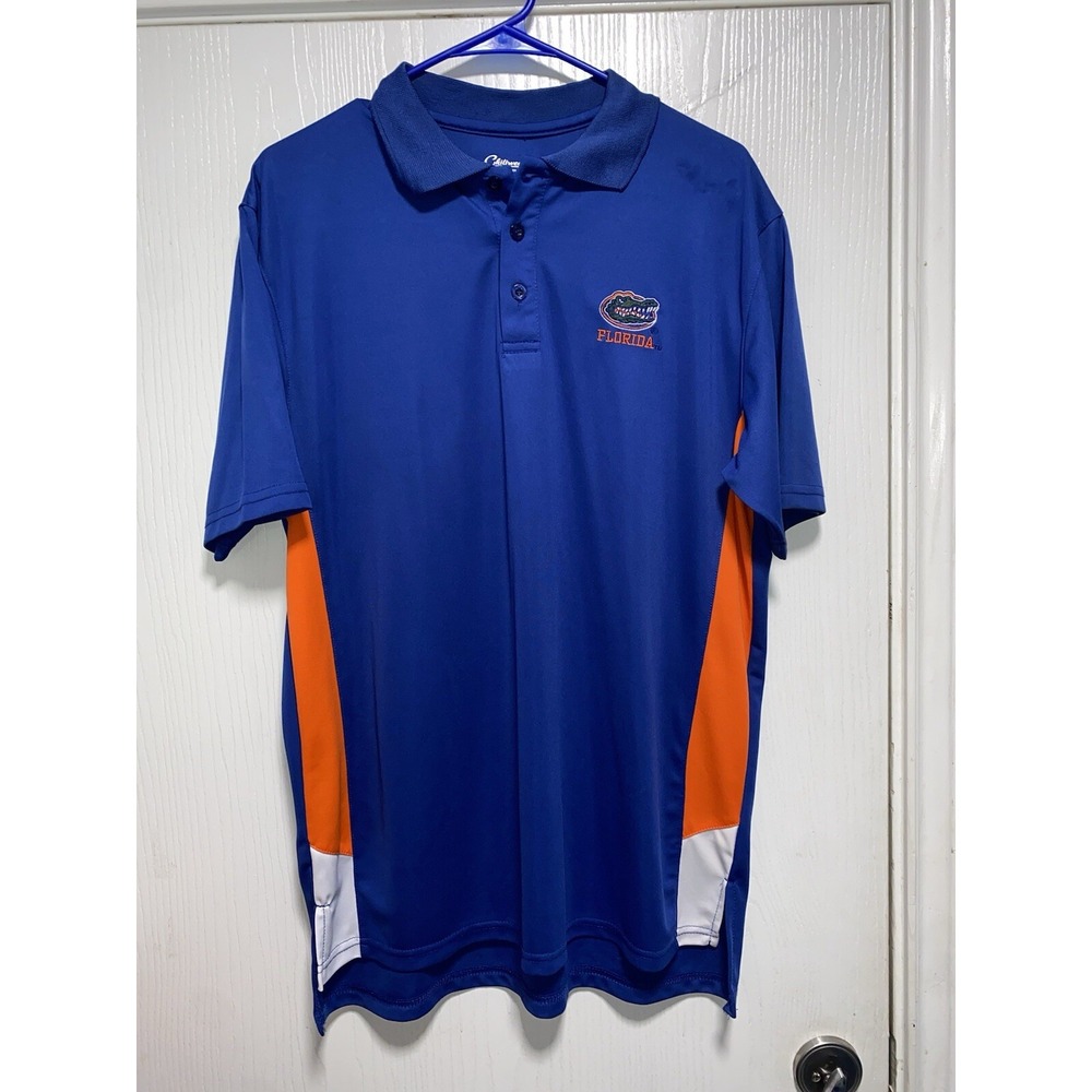 Florida Gators Chiliwear‎ Shirt Polo Mens Medium Blue Orange